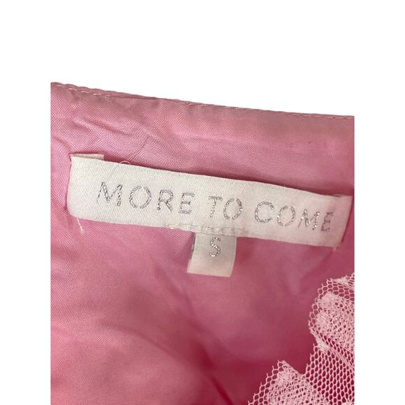 More To Come Arabela Ruffle Tulle Mini Dress Tiered Ruffle Boho Fairy Pink Small - Picture 8 of 12